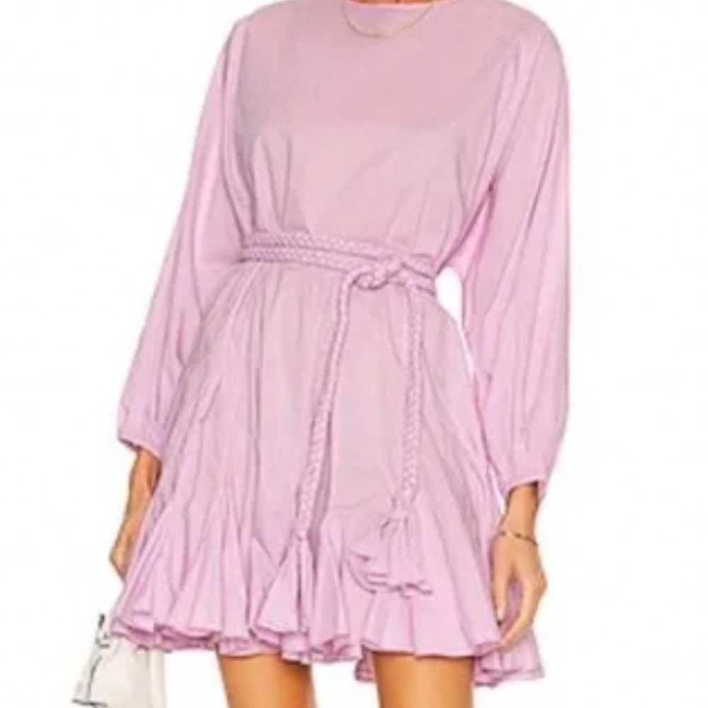 RHODE Ella Braided Belt Mini Dress in Purple Haze (S)